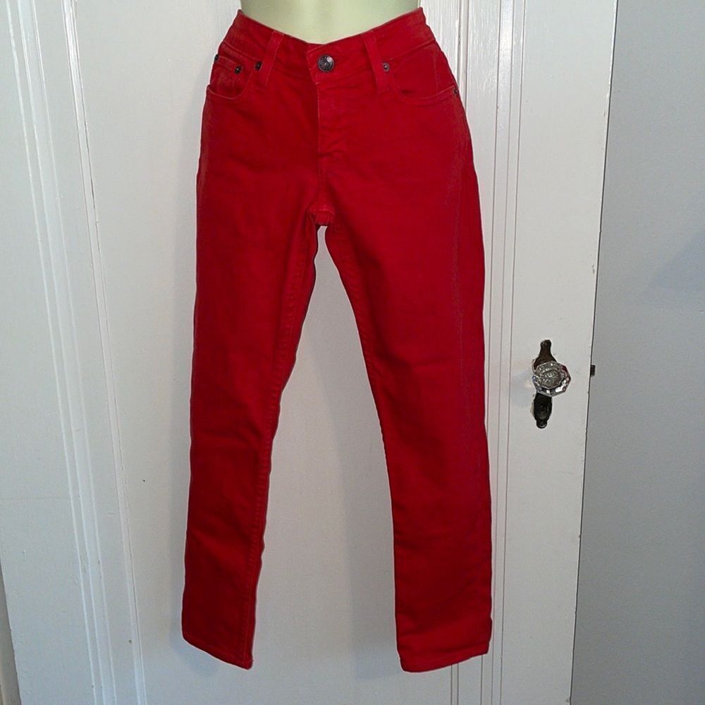 Big‎ Star 1974 red low rise skinny jeans